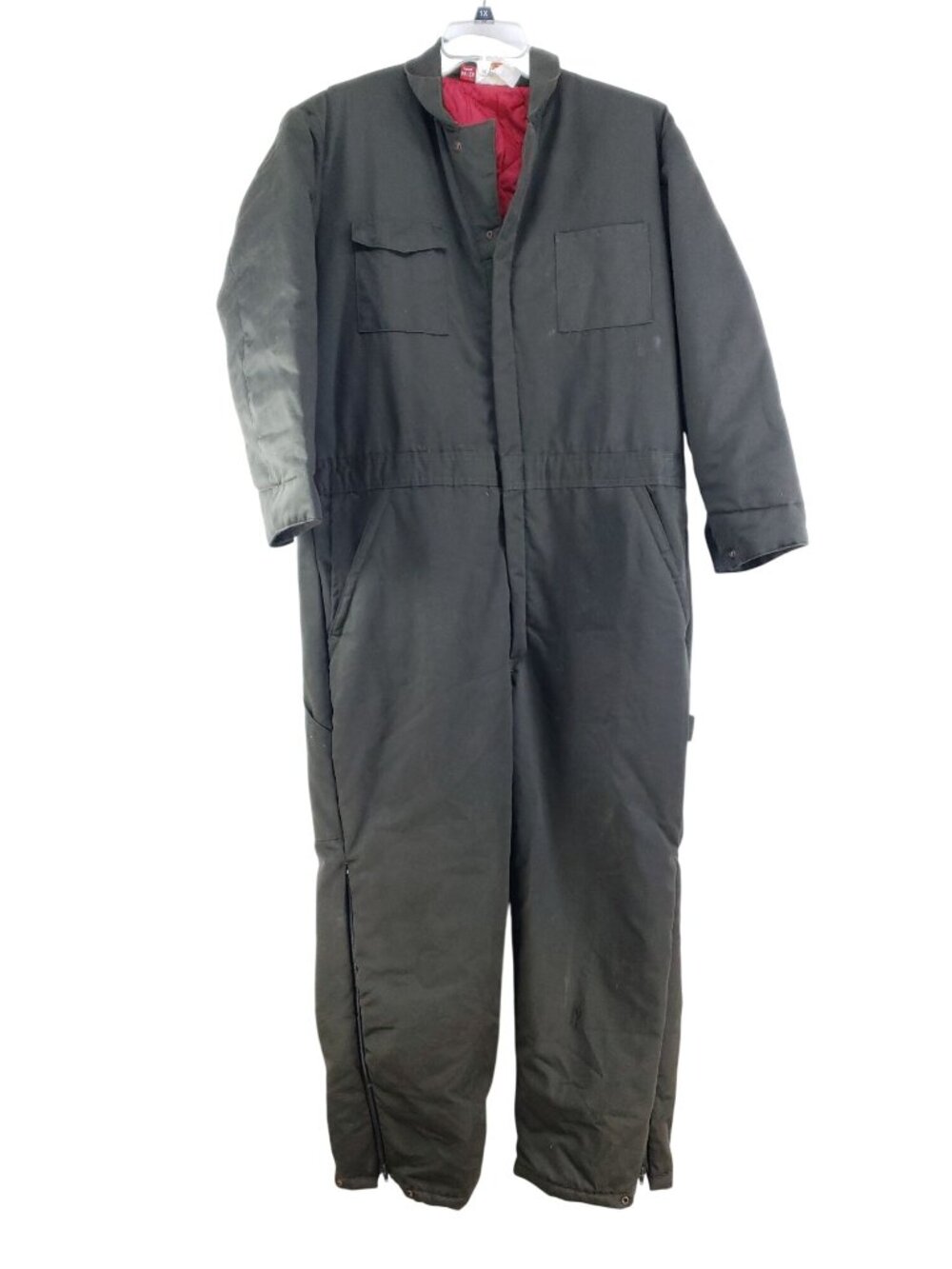 Dickies Quilted-Lined Coveralls 42/44 Short Green Durable Workwear With Pockets